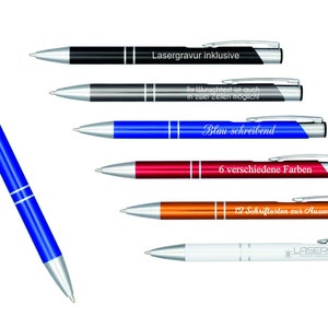 10/25/50 pieces metal ballpoint pens with engraving / desired text / company logo / name / advertising material