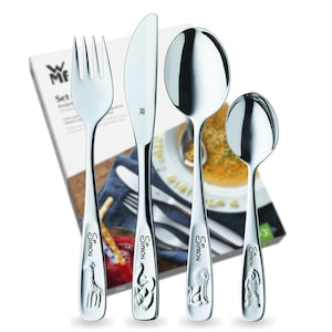 WMF children's cutlery animals with name engraving - personalized cutlery - individual christening gift - boy / girl - 4-piece set