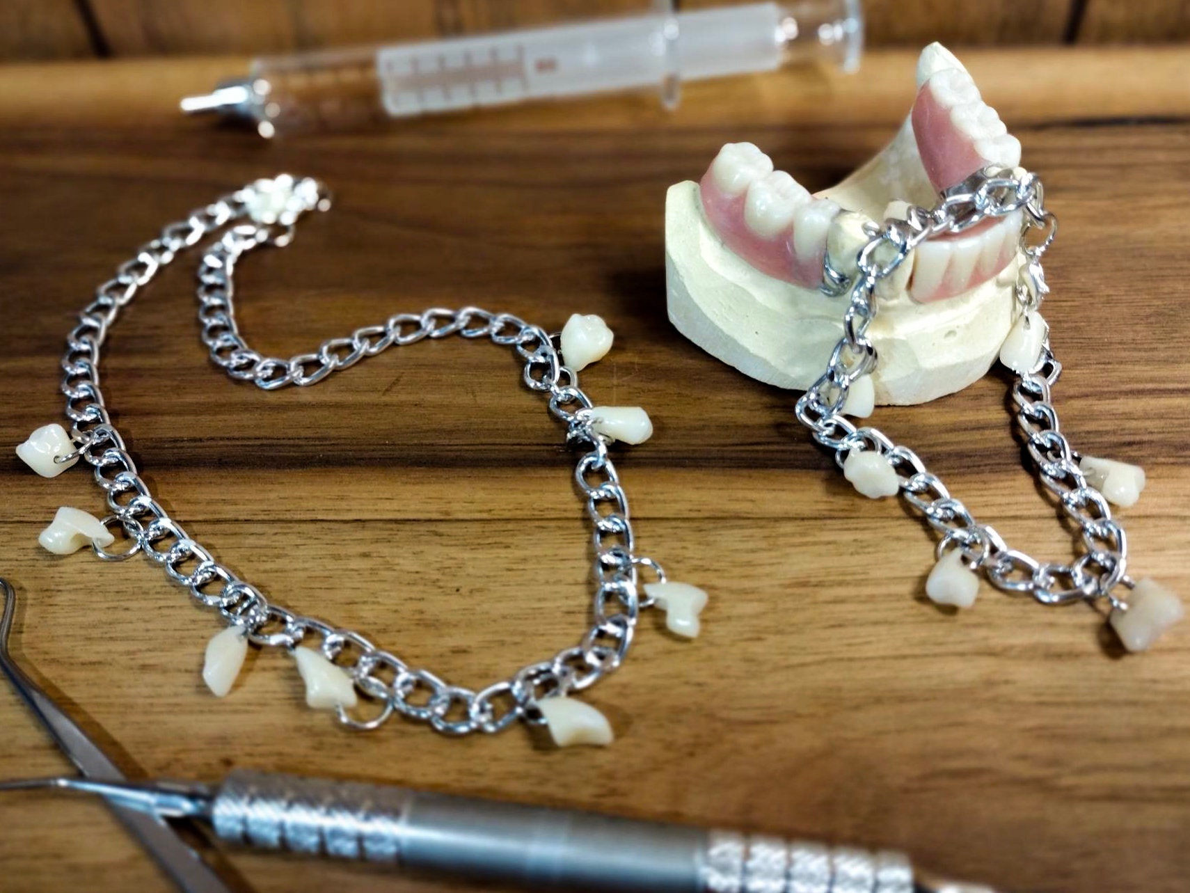 Tooth Beads Tooth Fairy White Teeth Dentist Loose Sensory Beads Bracelet  Beaded Pen Jewelry Making 