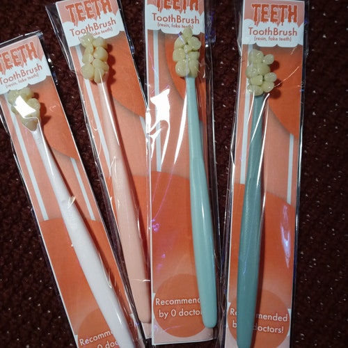 Teeth Tooth Brush Novelty Gag Gift Pun Creepy Weird Horror Etsy