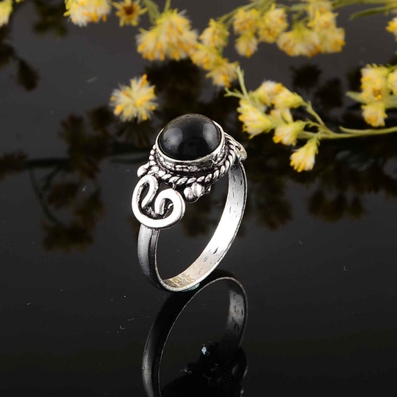 Etsy obsidian ring best sale