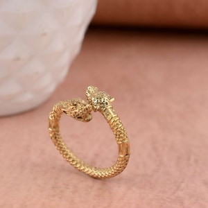 Gold Leopard Ring, Panther Ring Schmuck, Wildkatze Ring, Ring für Tierliebhaber, Unisex Ring, Gedenkstätte Einzigartiger Schmuck, personalisiertes Geschenk