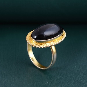 Black Obsidian Ring, Women ring, Gemstone ring, handmade ring, valentine gift , gift for her, Protection Ring, Black Stone Ring, boho ring