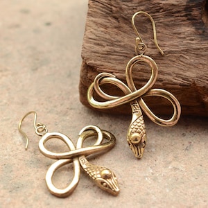 Snake Earrings, Celtic snake Earring, Bohemian Earring, anniversary gift, dainty earrings, birthday gift, Dangle Drop Earrings, handmade