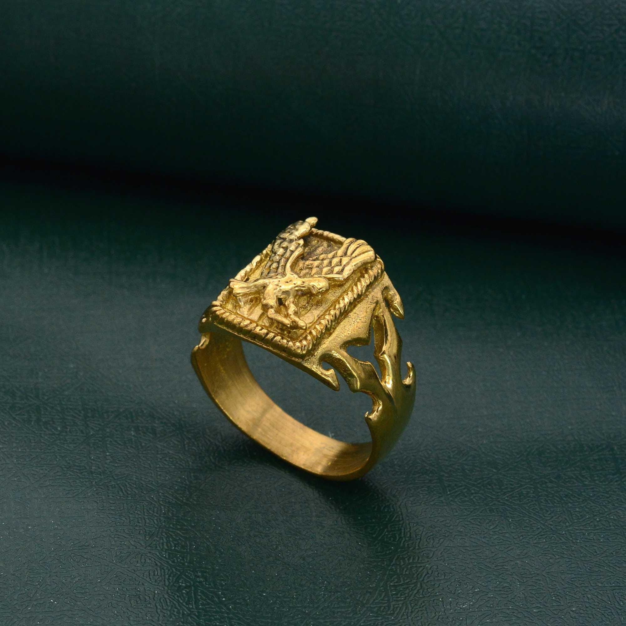 Gold eagle ring - Etsy 日本