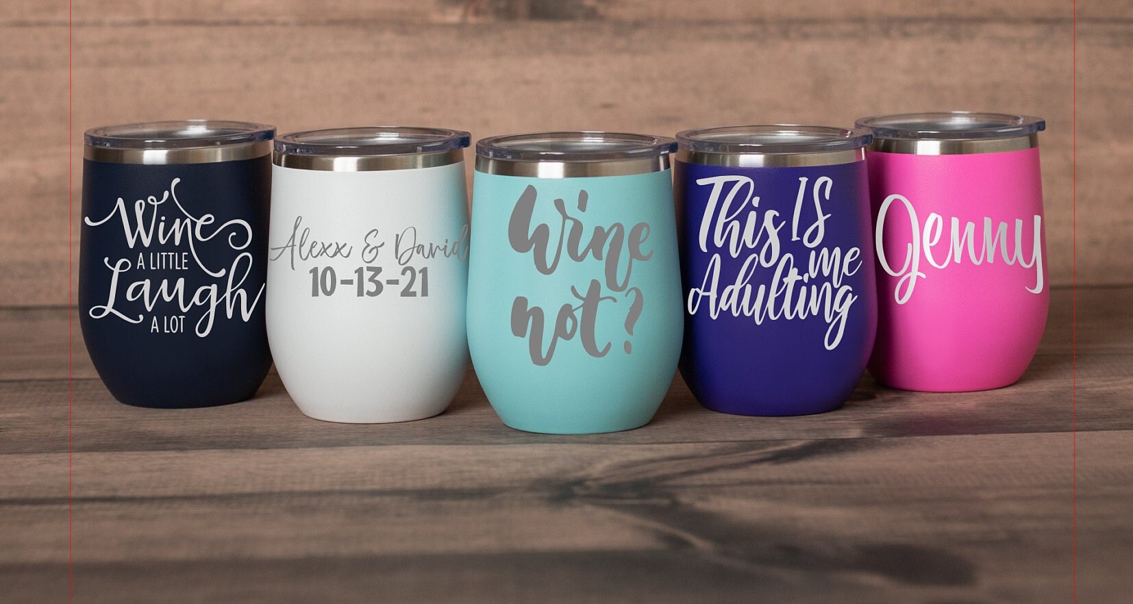 Custom 12oz Tumbler Insulated Wine Tumbler Personalized Etsy