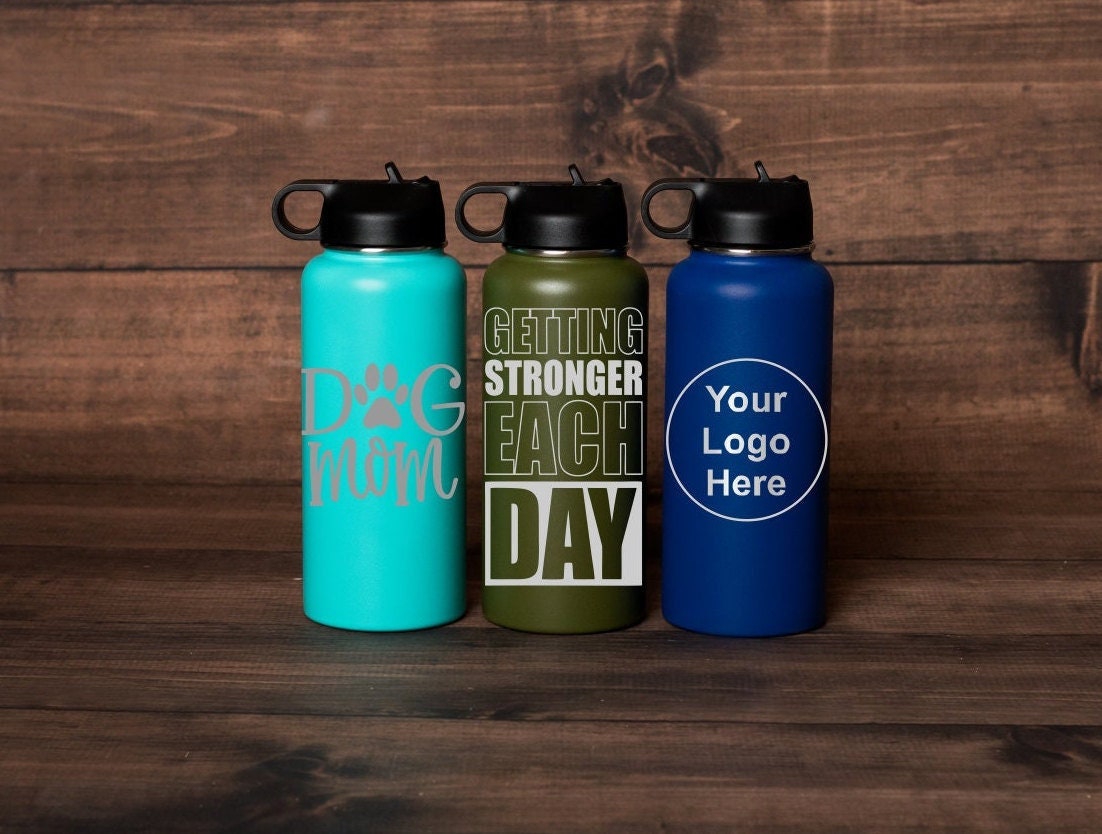 Custom Engraved Bottle Custom Water Bottle Engraved Bottle Etsy