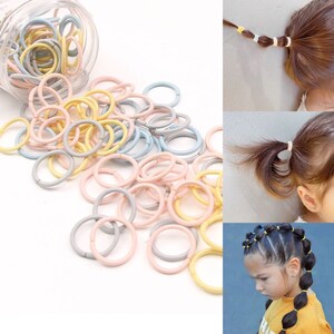 100Pcs Baby Girls Hair Ties: Toddler Ponytail Holders, Hair Elastics - Cute Rubber Band Hairbands for Kids' Hairstyles & Accessories!