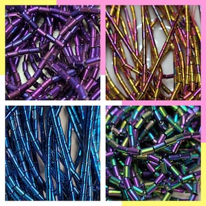 4x2mm Tube Beads - Electroplated