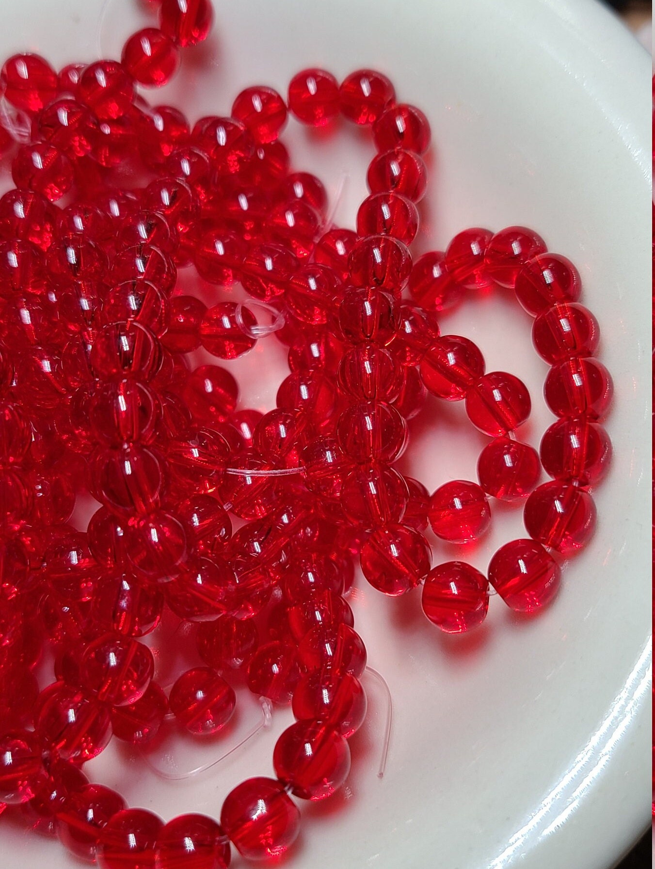 Red Glass Beads, 15 Loose Vintage Red Beads, Rich Red Glass Beads, Jewelry  Making Supplies, Craft Supplies, Destash Bead G53 