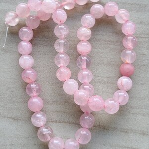 8mm Dyed Rose Quartz Rounds - Item Number 8103