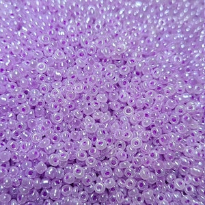 11/0 Ceylon Purple Seed Beads, 2mm Rocailles, 10, 20 or 50 grams - Item Number 11150