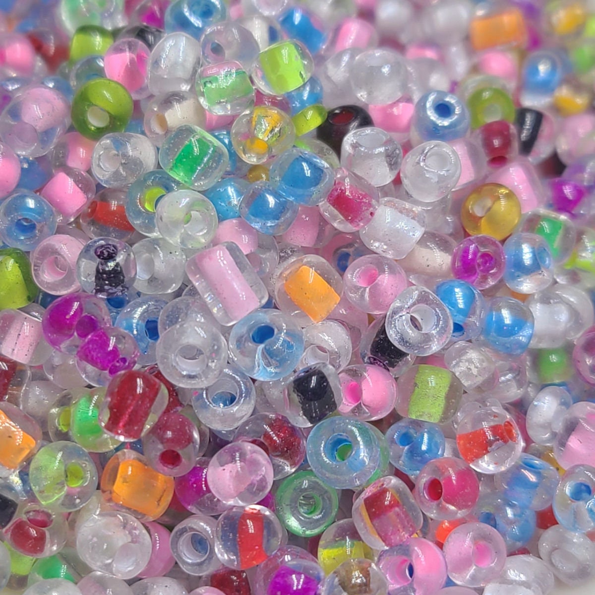 Rocaille Seed Beads, 4 mm, 6/0 , 0,9-1,2 mm, Assorted Colours