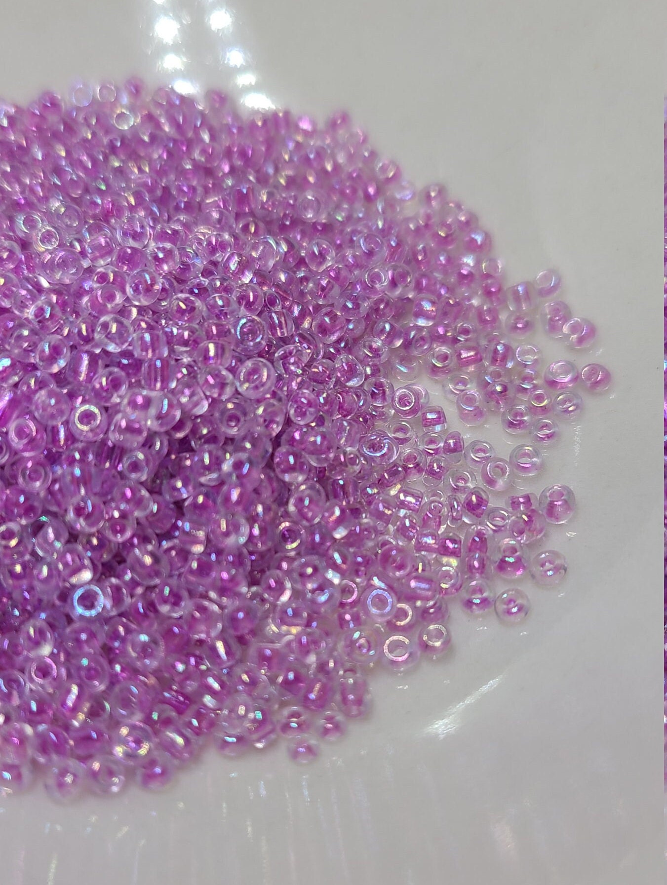 2mm Purple Lined Transparent Seed Beads 12/0 💜 – RainbowShop for
