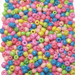 6/0 Opaque Pale Cupcake Confetti Mix Seed Beads, 4mm Rocailles, 20 or 50 grams - Item Number 6141