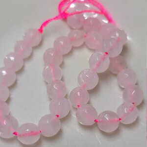 6mm Rose Quartz Faceted Rounds - Item Number 8102