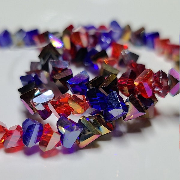 Triangle Glass Beads Etsy