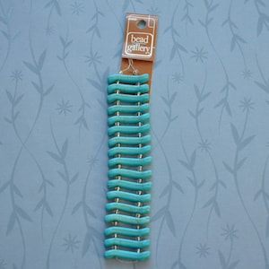 Reconstructed Turquoise 2 Hole Spacer Bars