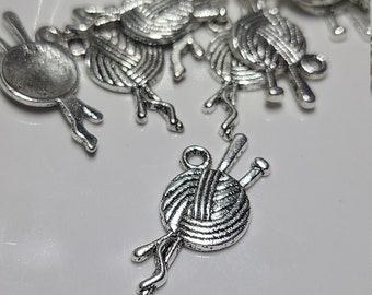 Yarn Charms, set of 10 - Knitting or Crochet