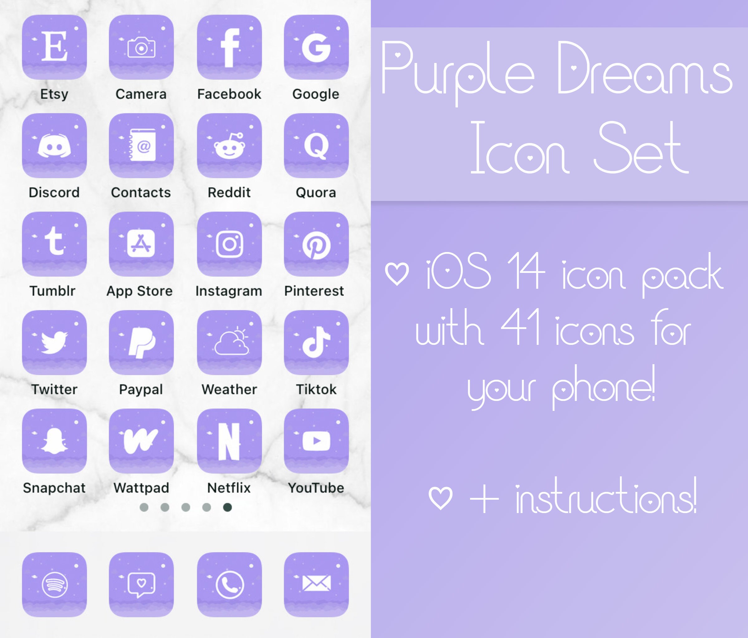 Purple App Icons 41 Pack For Customizing Home Screen In New Etsy Purple App Icons 41 Pack For Customizing Home Screen In New Etsy