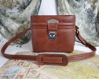 old vintage camera bag small leather bag photo bag crossbody bag steampunk lens bag school