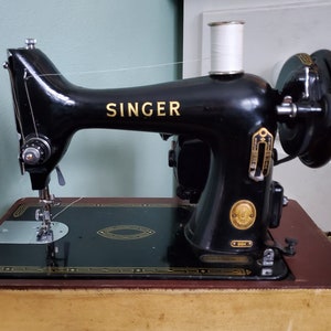 Vintage 50s Singer Model 99K Sewing Machine,Case,Foot Pedal. EX Condition! D-283
