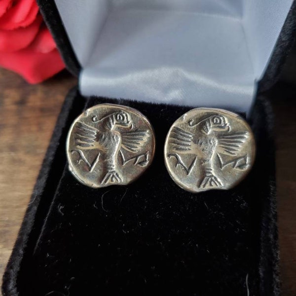 Vintage Estate Southwestern Sterling Silver Native American Earrings. J-213