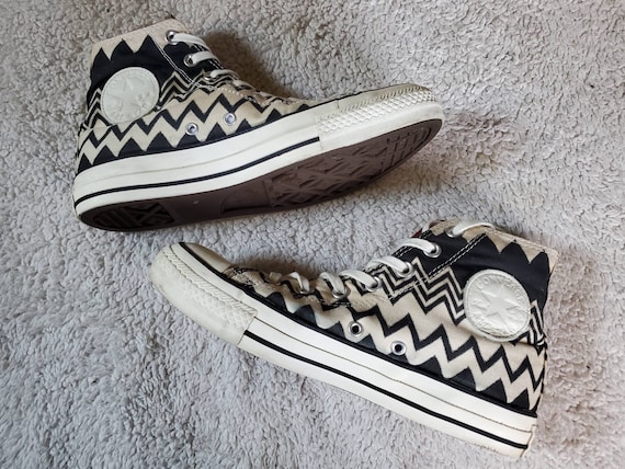 Converse All Star Chuck Taylor X Missoni Black & Cream Sz 6 Men/8 Women.  F-098. - Etsy