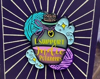 I Support Indie Potioneers Enamel Pin