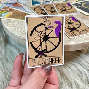 Sticker: The Spinner Tarot Card