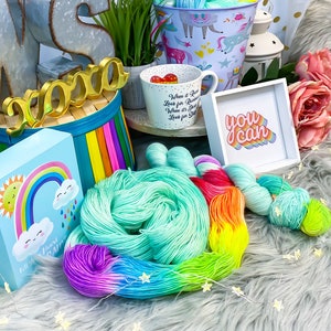 Mint Rainbow - Indie dyed yarn