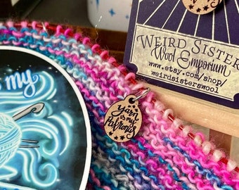 Yarn is my Patronus Stitch Marker