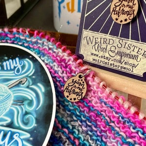 Yarn is my Patronus Stitch Marker