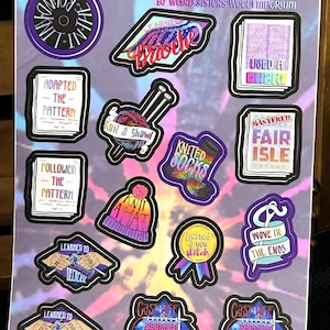 Sticker Sheet: Knitting Achievements Techniques Edition