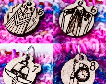 Whovian Stitch Markers - Doctors 5-8