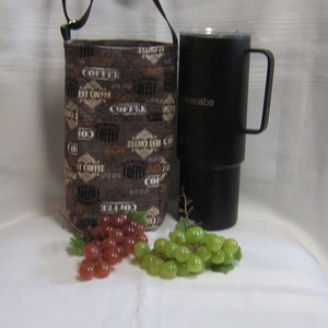 Large Bottle Carrier Bag, Reversible Water Bottle Holder, Large Cup Carrier, Crossbody Bottle Carrier, Bottle and Cell Phone Carrier