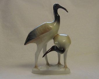 Hollohaza Hungary Stork Crane Figurine, Stork Figurine, Crane Figurine, Hollohaza Figurine, Crane Collectable, Bird Figurine