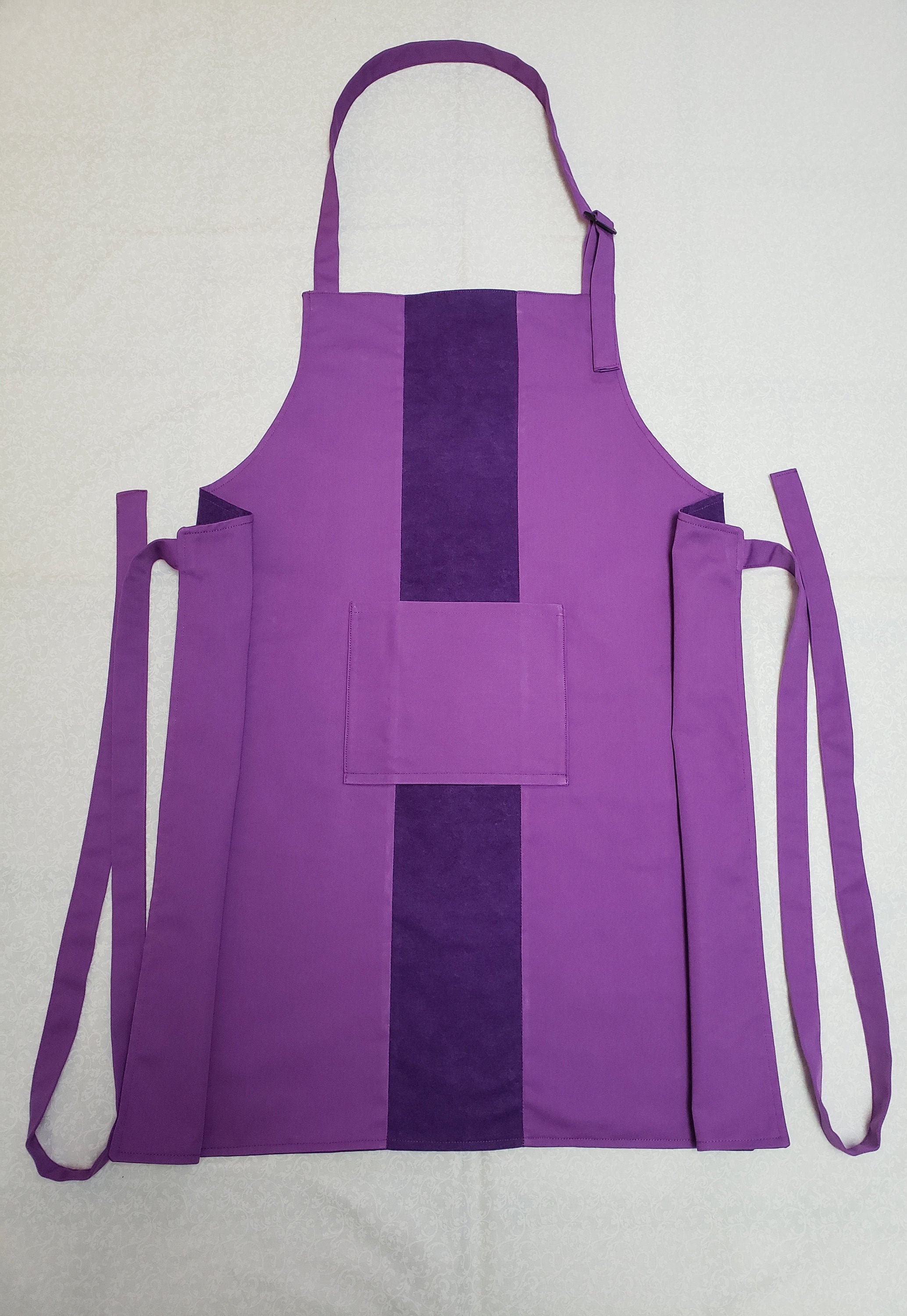 Minimalist Chef Apron Purple Twill Apron Kitchen Apron Etsy UK