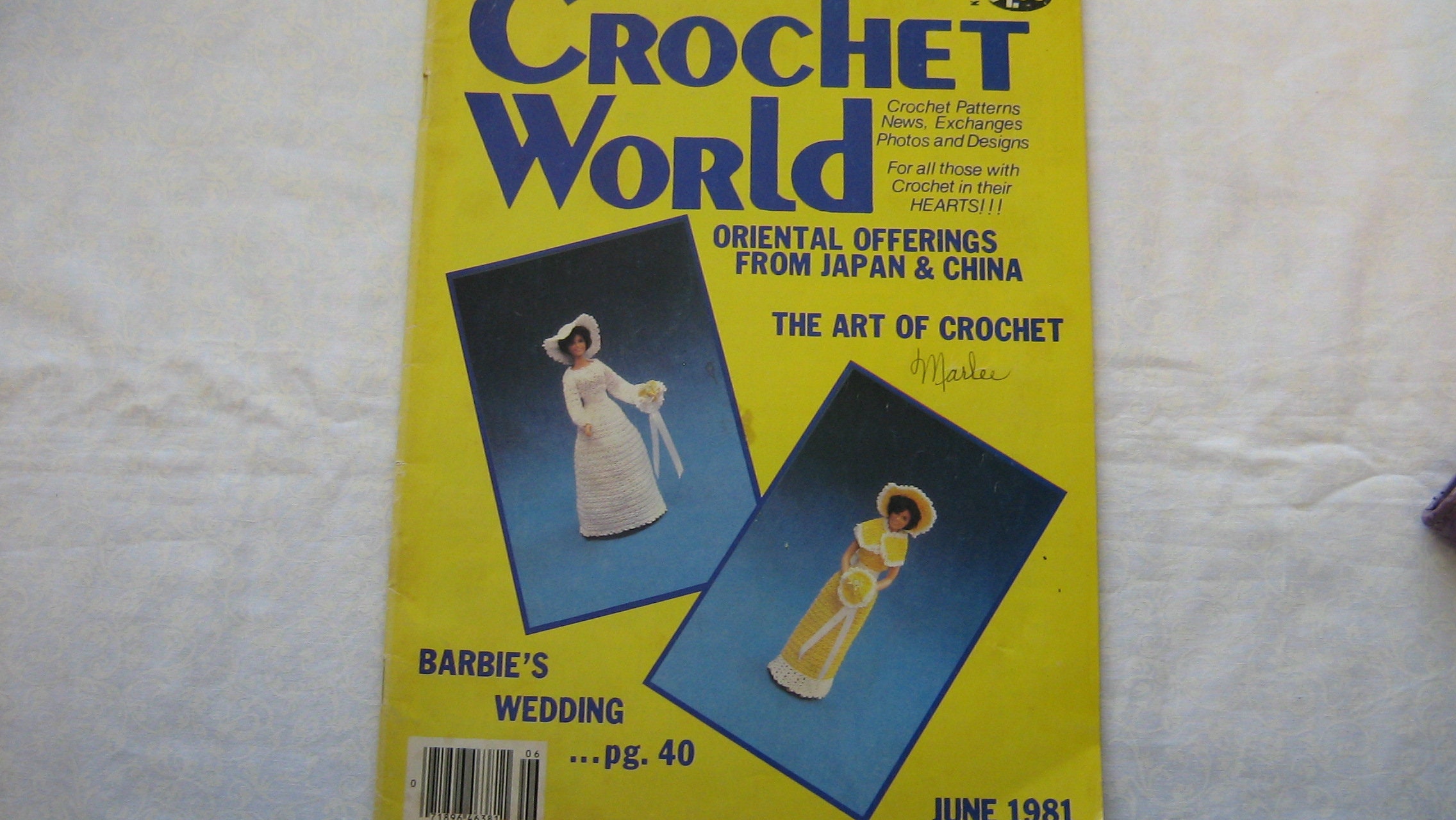 30 Doily Dress Crochet Patterns for Charming Wearables and Vintage Lace Ideas 18 1981 Crochet World Magazine with Barbie Wedding Dress