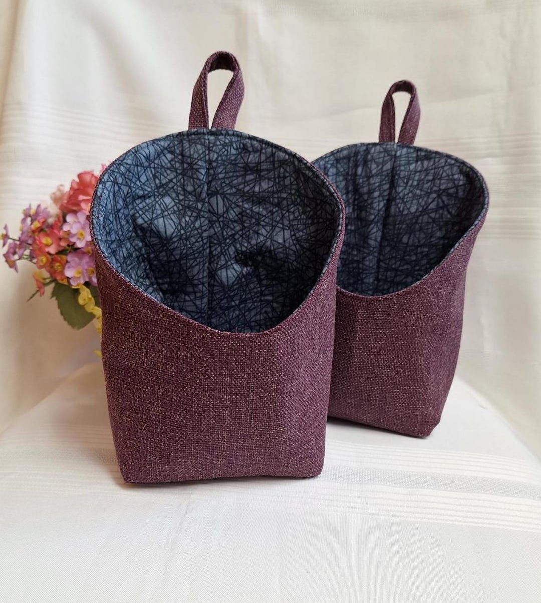 Hanging Storage Pod, Plum Wall Pod, Polyester Weave Fabric Wall Pod ...