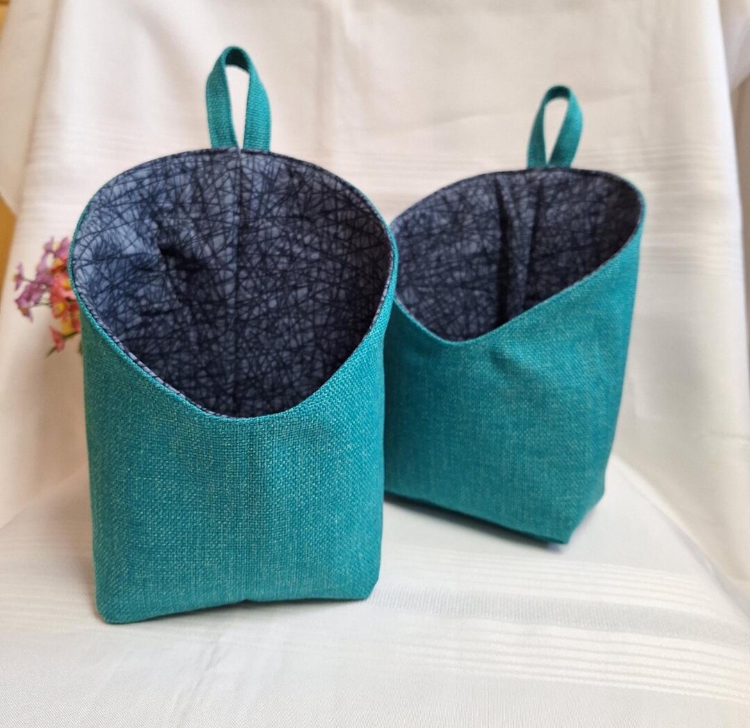 Hanging Storage Pod, Teal Wall Pod, Weave Fabric Wall Pod, Shelf Fabric ...