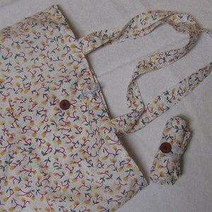 Sac à provisions réutilisable roulé, sac fourre-tout en tissu de marché d&#39;épicerie, sac à provisions en tissu floral, sac à provisions écologique, sac économiseur d&#39;espace