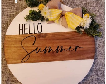 Hello Summer Door Sign