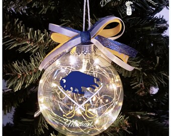 Buffalo Lighted Ornament