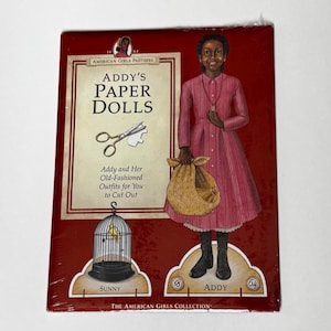 Pleasant Company American Girl Doll Addy &quot;Addy&#39;s Paper Dolls&quot; set new & sealed! Uncut first edition printing Pastimes