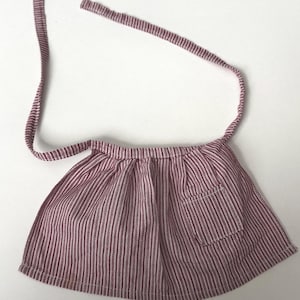 Pleasant Company American Girl Doll Kirsten’s meet outfit striped apron only red white
