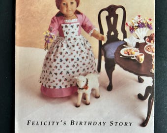 Pleasant Company American Girl Doll Felicity Merrimans Story brochure pamphlet leaflet school winter summer birthday meet FIRST EDITION Pleasant Company American Girl Doll Felicity Merrimans Story brochure pamphlet leaflet school winter summer birthday meet FIRST EDITION