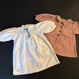 Pleasant Company tagged American Girl Doll Kirsten’s Flannel Nightgown Housecoat Bedtime collection sweet dreams set white