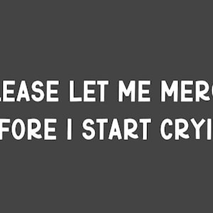 Please Let Me Merge Before I Start Crying - Vinyl Decal