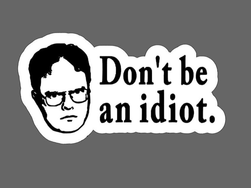 "Dwight False" Office Quote Bumper Sticker - 5 Inch Vinyl Car Truck Window Decal